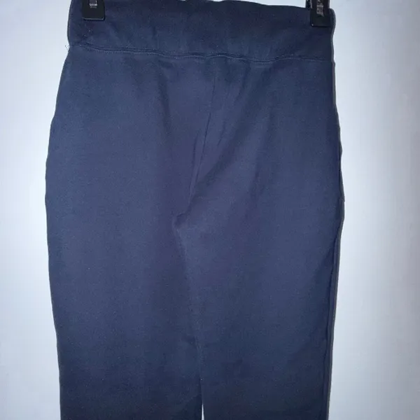 Abercrombie & Fitch Women’s Navy High Rise Wide Leg Pants Split Hem Pull-On Smal - Image 7