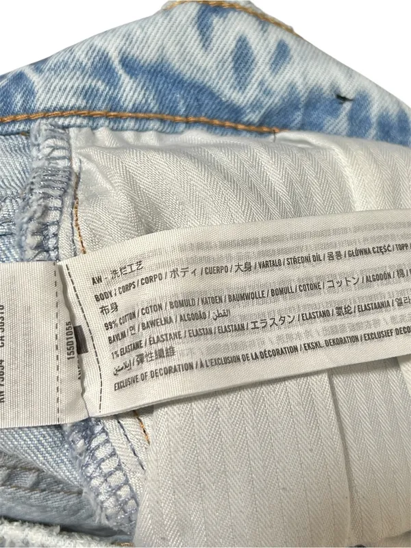Abercrombie & Fitch 90s Baggy Low Rise Jeans 33/16 LONG Curve Love Light Wash - Image 5