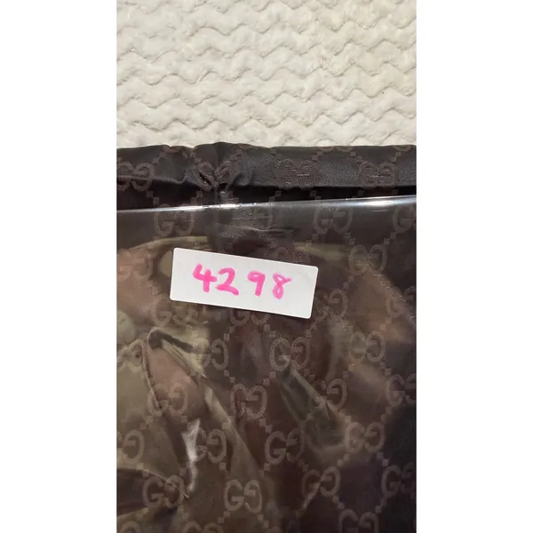 Gucci Dark Brown GG Monogram Satin Drawstring Dust Bags Set of 3 Luxury Storage - Image 8