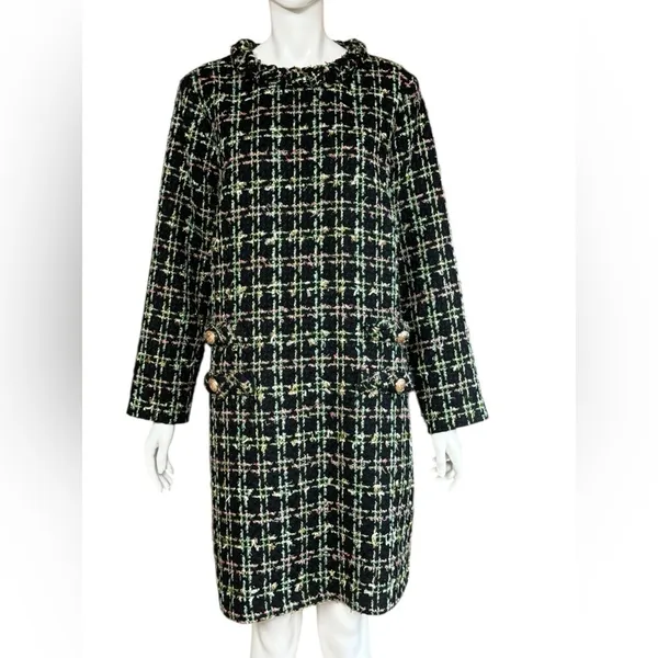 Tuckernuck Holly Tinsel Tweed Long Sleeve Jackie Dress Size Large. A1 - Image 2