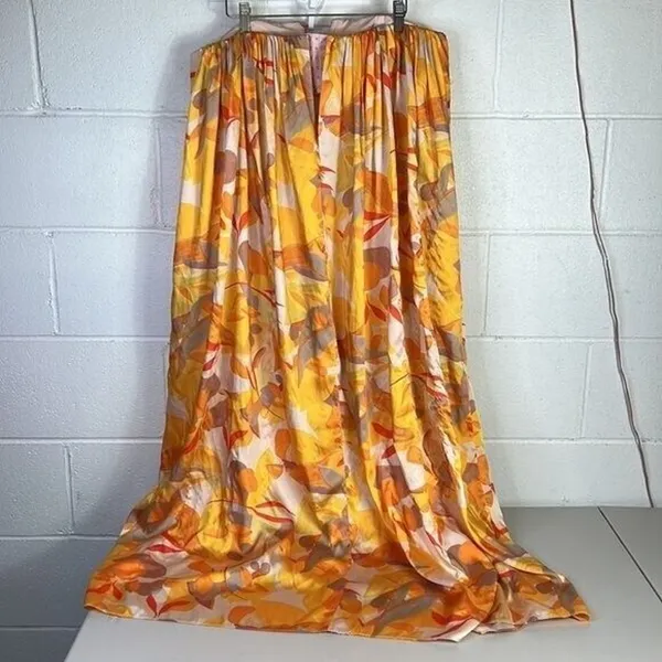 Acler Haslam Maxi Strapless Size 8 Orange/Pink Miami travel golden print - Image 11