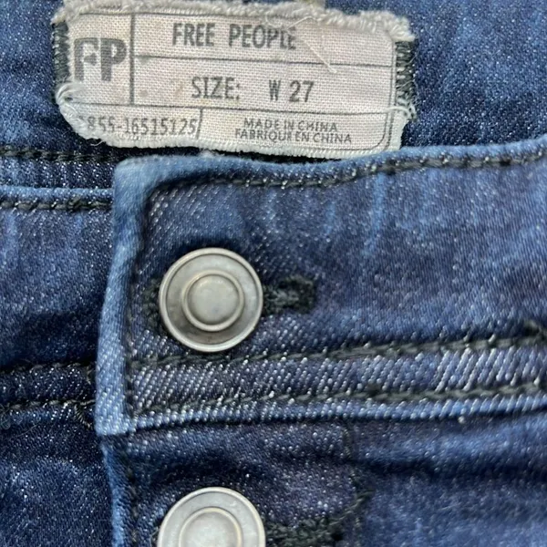 Free People button fly bootcut dark wash jeans 27 - Image 5