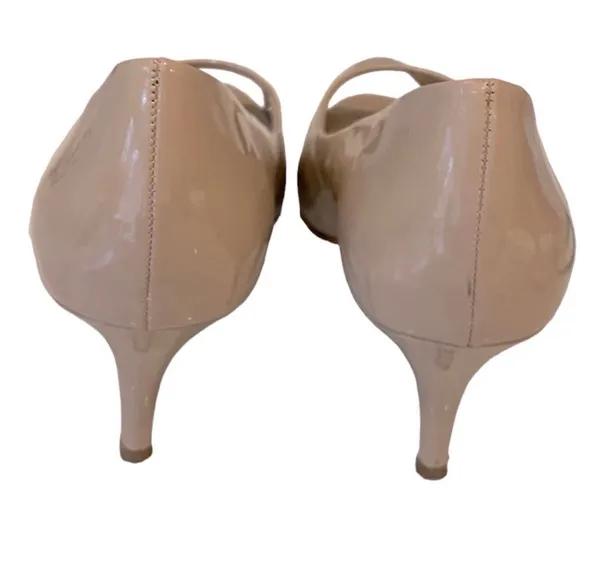 Ellen Tracy Vanna Nude Tan Peep Toe Heels Pumps Shoes 10 Neutral - Image 3