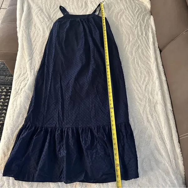 LDT Blair Flounce Maxi Dress Size 2 Navy Blue Resort Coastal Sundress - Image 10