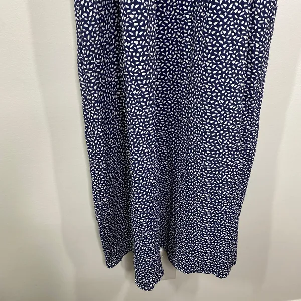 West Kei Navy Blue Dot Print Square Neck Maxi Dress‎ Women's Size Medium M NWT - Image 3
