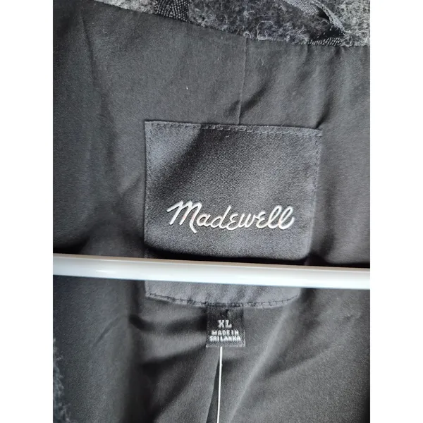 NWT Madewell Oversized Dorset Blazer Jacket Buffalo Check Plaid Boiled Wool XL - Image 5