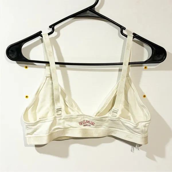 Victoria’s Secret Pink White Seamless‎ V Neck Bralette Size XL - Image 4