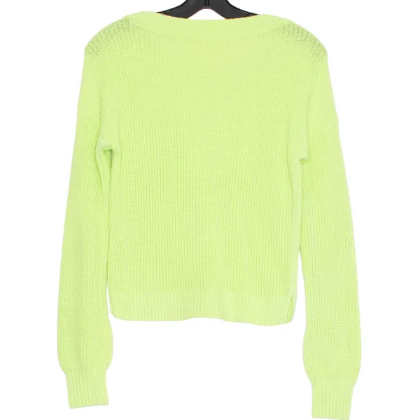 Hollister Sweater Y2K Preppy 90s Streetwear Indie Sleaze Casual Neon Green XS - Image 2
