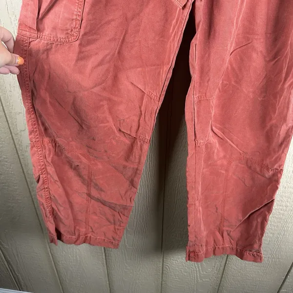 Soft Surroundings Benecia Cargo Pants Sz Medium Terracotta Tencel Boho Straight - Image 3