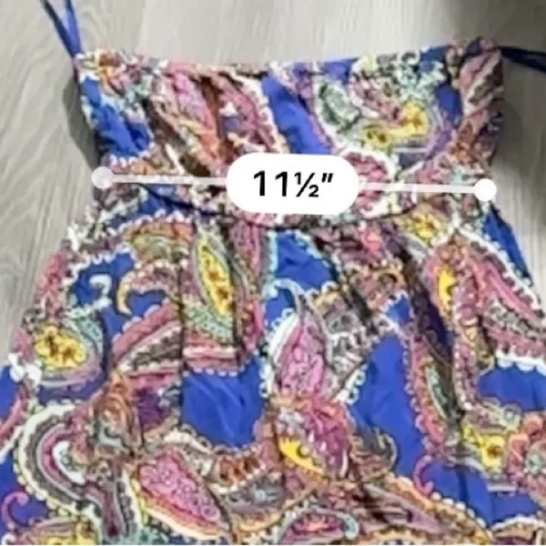 Banana Republic Factory Blue & Pink Multi Paisley Print Strapless Maxi Dress‎ 4 - Image 8