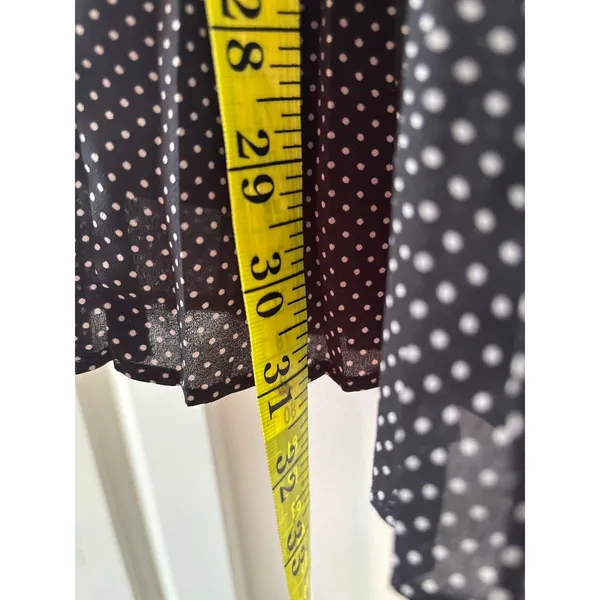 Jack Wills Black White Polka Dot Sleeveless Pleated Shirt Dress Women’s US 2 - Image 9