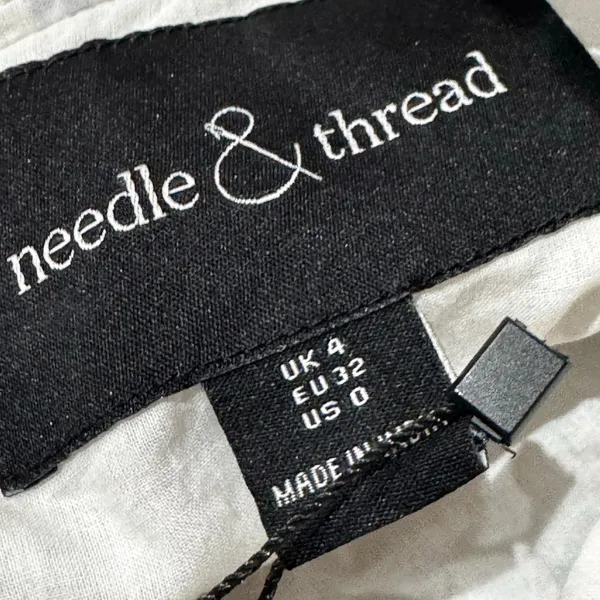 Needle & Thread Blue White Broderie Anglaise Cotton Maxi Dress XS - Image 4