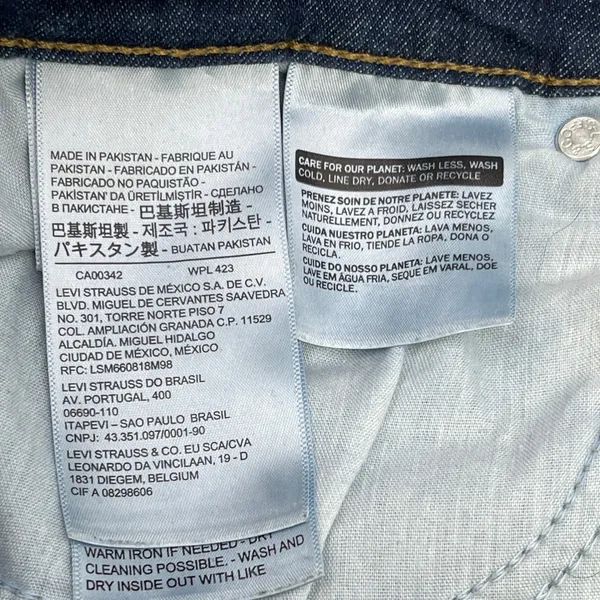 Levis Classic Mid Rise‎ Skinny Jeans Womens 31 Dark Wash Stretch Minimal Indie - Image 8