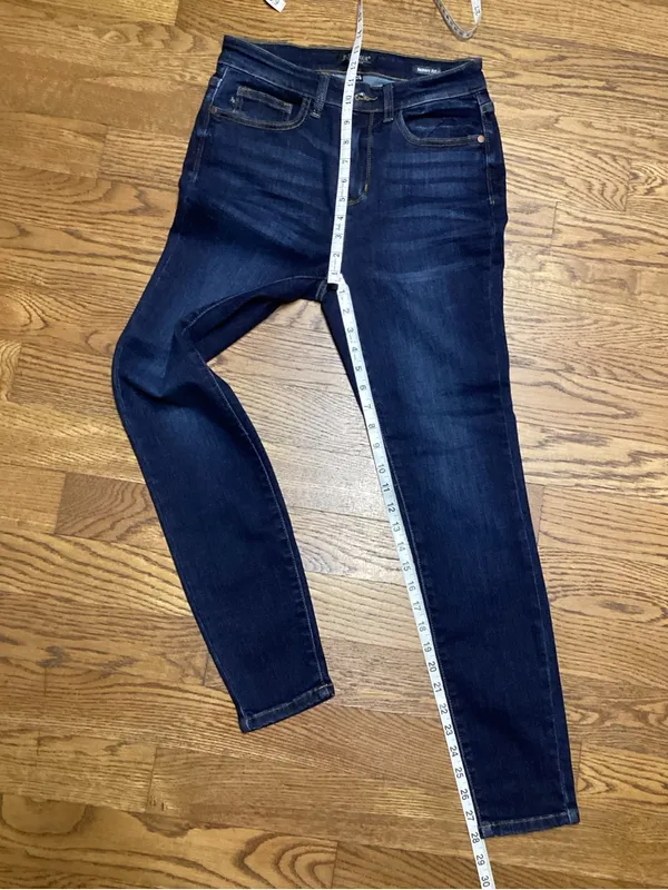 Judy Blue high rise skinny dark wash jeans size 7/28 style 82253 - Image 5
