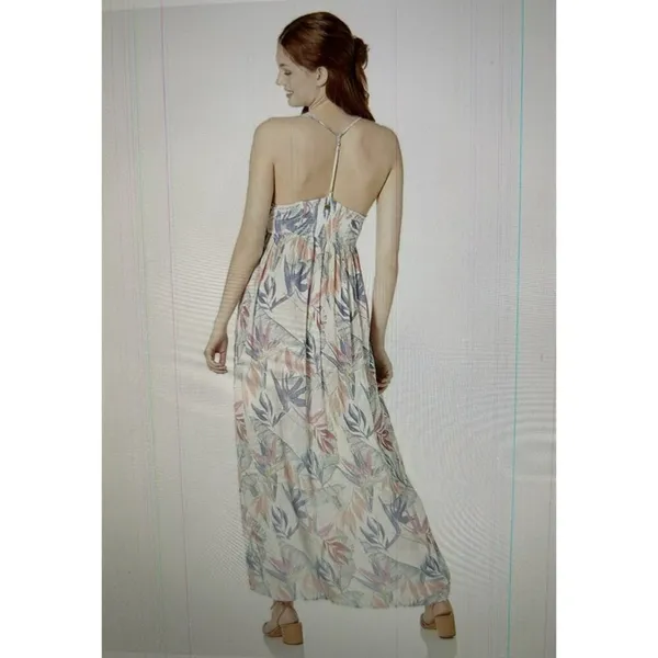 Rip Curl Sea Breeze Maxi Dress Beach Tropical Floral White Size XL - Image 3