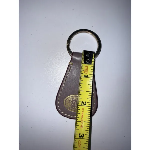 DOONEY & BOURKE Leather Keychain Fob‎ DB Embossed Gray Keyring - Image 4