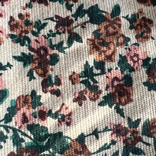 Clearance 50% off Vintage Floral Corduroy Overalls Dress, Small - Image 7