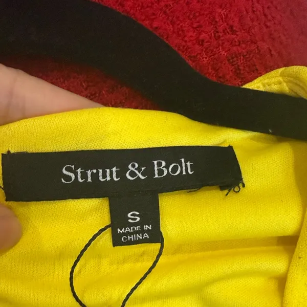 Strut & Bolt Yellow V-Neck Mini Dress - Image 5