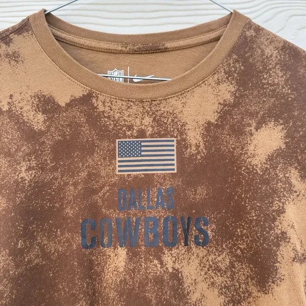 Dallas Cowboys Nike Salute to Service Brown/Tan Camo Long Sleeve Womens Medium‎ - Image 2