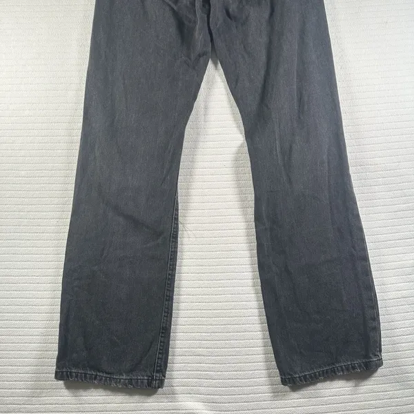 Aeropostale 90's Baggy Black Wash Button Fly Distressed Denim Jeans Size 0 - Image 9