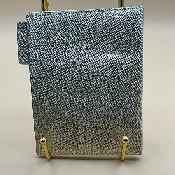 A Very Beautiful Gold Leather Tory Burch ID Card Mini Wallet Passport Holder - Image 2