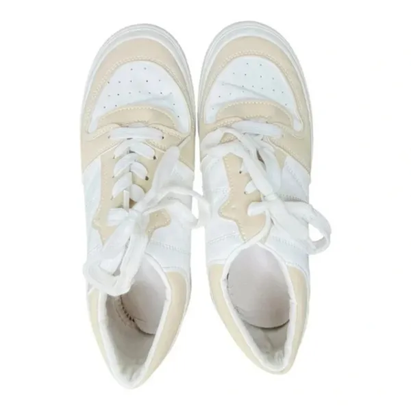 Bafa Bafa Low Top Platform Sneakers Women Size 8‎ White Tan Casual Shoes - Image 9