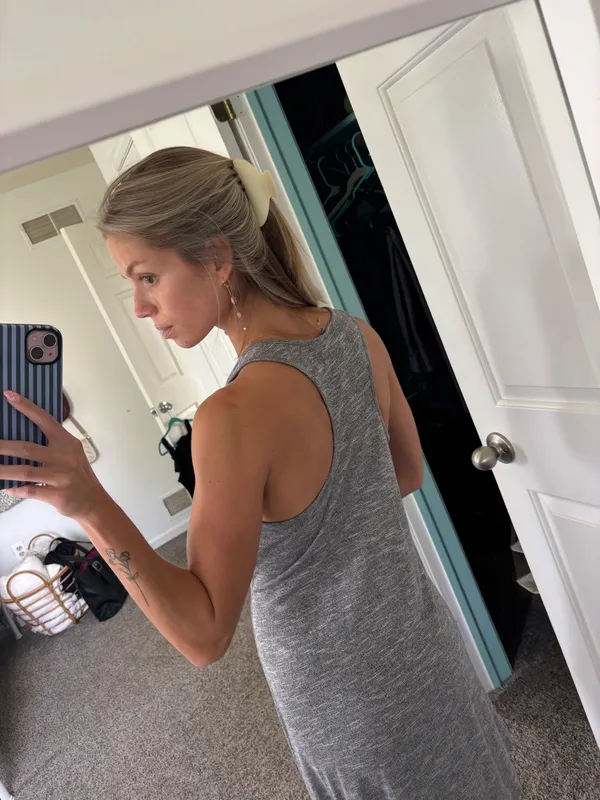 Lou & Grey Heathered Dress Grey XS - Image 2
