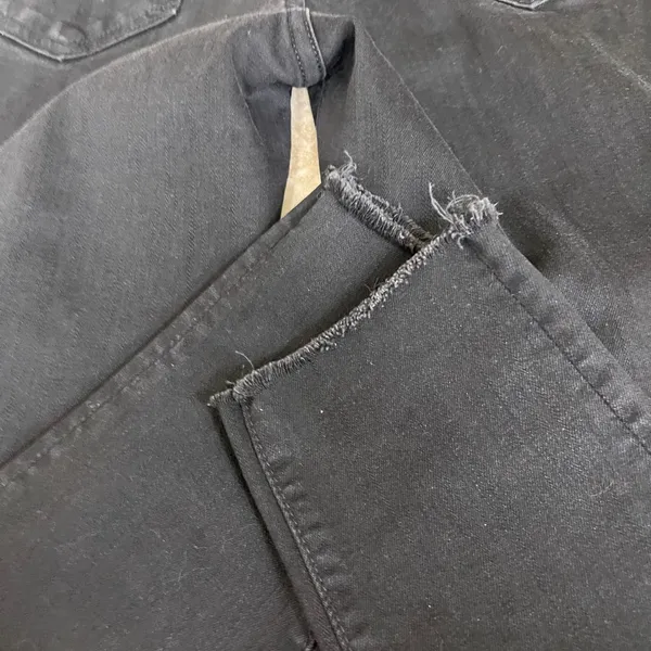 Mother Looker Ankle Fray Jeans Guilty as Sin Black Distressed Skinny 27 EUC - Image 9