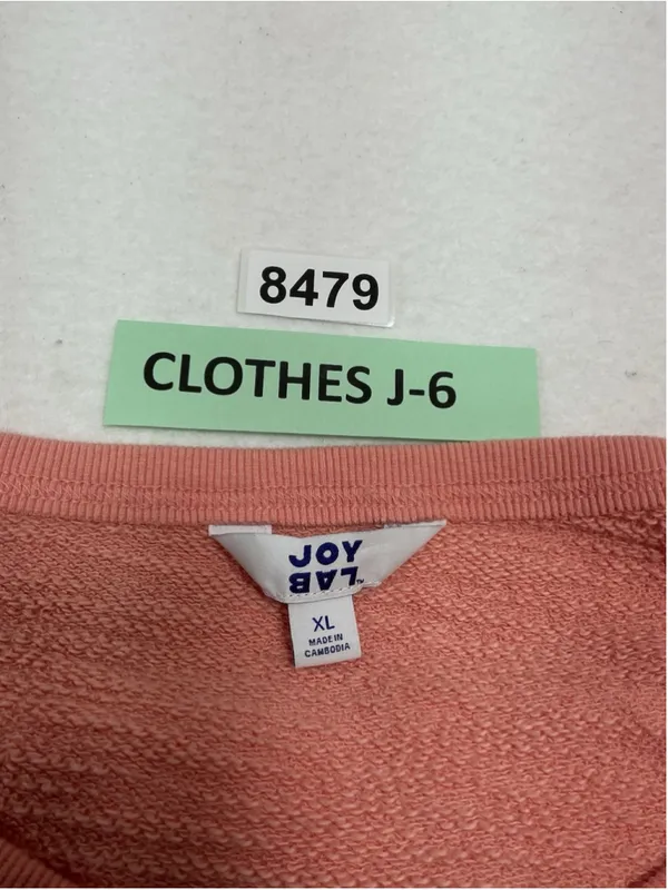 Womans Excellent Condition Joy Lab Pullover Oversize Cropped Sweatshirt XL Melon - Image 5