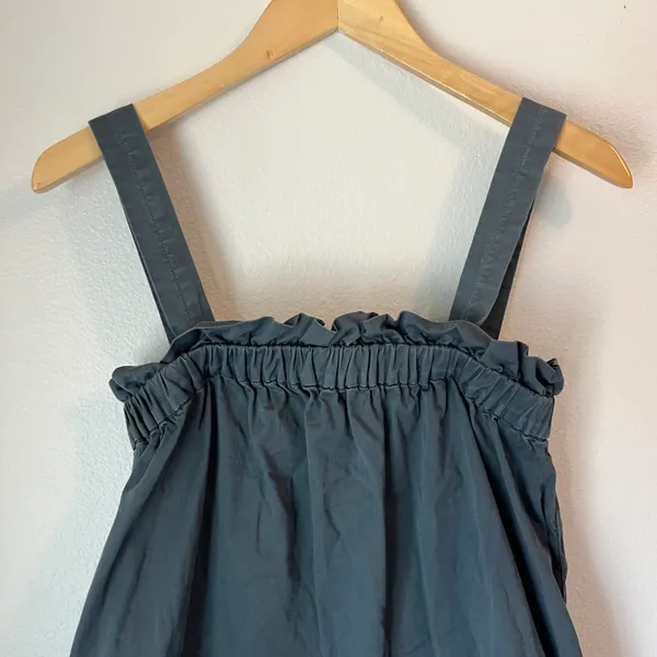 The Paperbag Mini Dress Organic Cotton Dark Slate Gray Size XS - Image 2