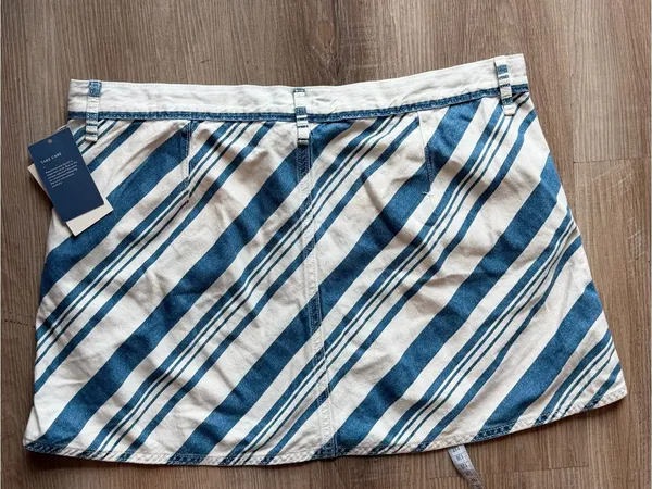 Universal Thread Blue and White Striped Mini Skirt‎ - Image 5