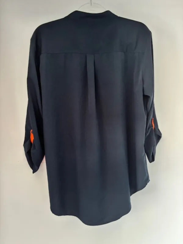 Auburn Tigers Women's Shirt UG Apparel Navy Roll Tab Sleeve V Neck L Logo - Image 4