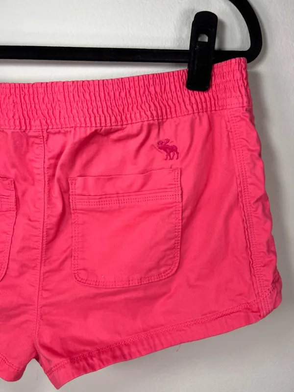 Abercrombie & Fitch 1.5" Shorts Karena Pink Pull On Pockets Embroidered Moose XL - Image 7