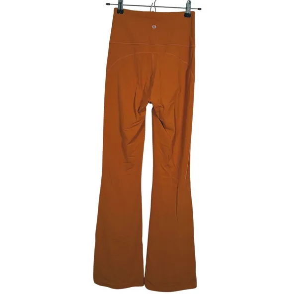 Lululemon Groove Super High Rise Flared Nulu Pants Size 4 Brown Yoga Pilates Gym - Image 3