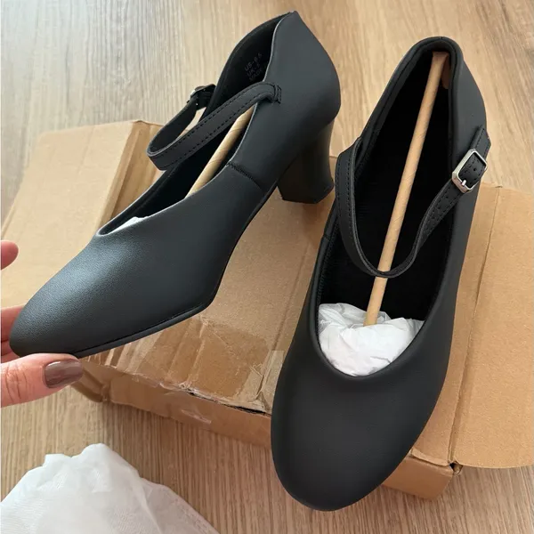 Black Mary Jane Women's dance Shoes‎ Size 6.5 - Image 4