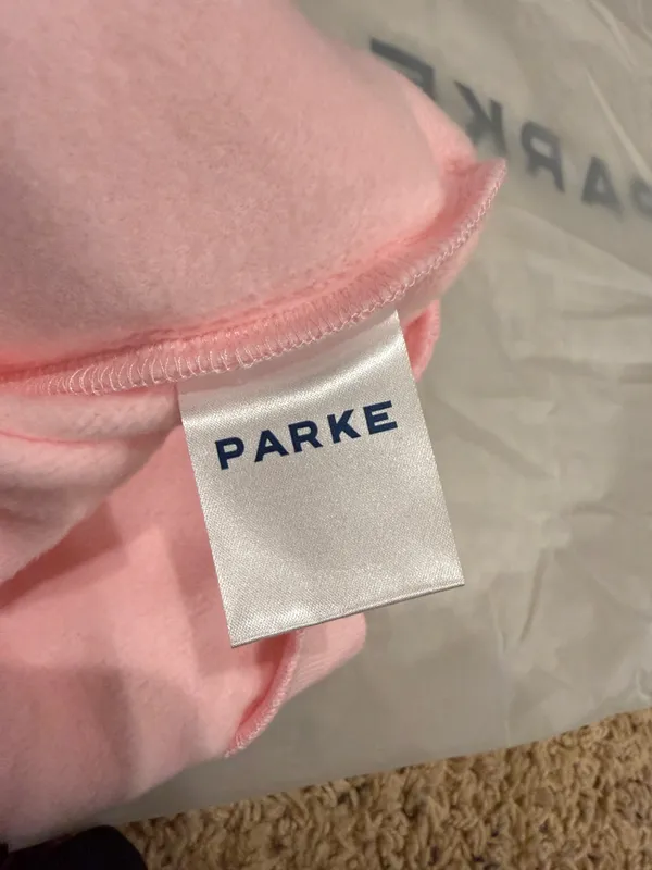 Parke varsity mockneck sweatshirt sprinkle pink and blue S/M - Image 7