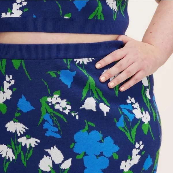 NWT KATE SPADE x TARGET Mixed Floral Sweater Midi Skirt Sz XXL - Image 5