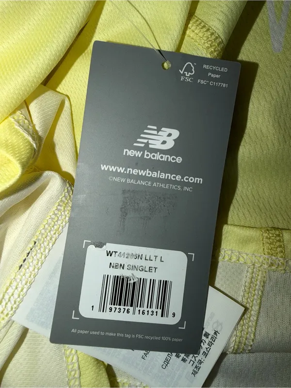 New Balance‎ Women’s Yellow Nationals Outdoor Tank Top - Image 6