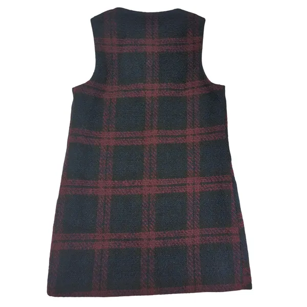 Sanctuary Women's Plaid‎ Sleeveless Vest Jacket Size Small Tweed - Image 2
