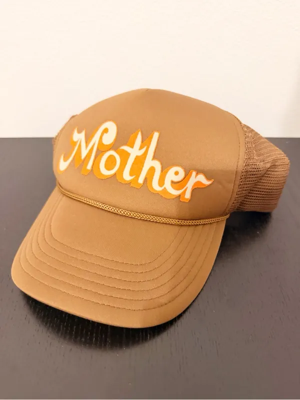 MOTHER The 10-4 Strokes Trucker Hat Anthropologie Brown Dug Out * - Image 2