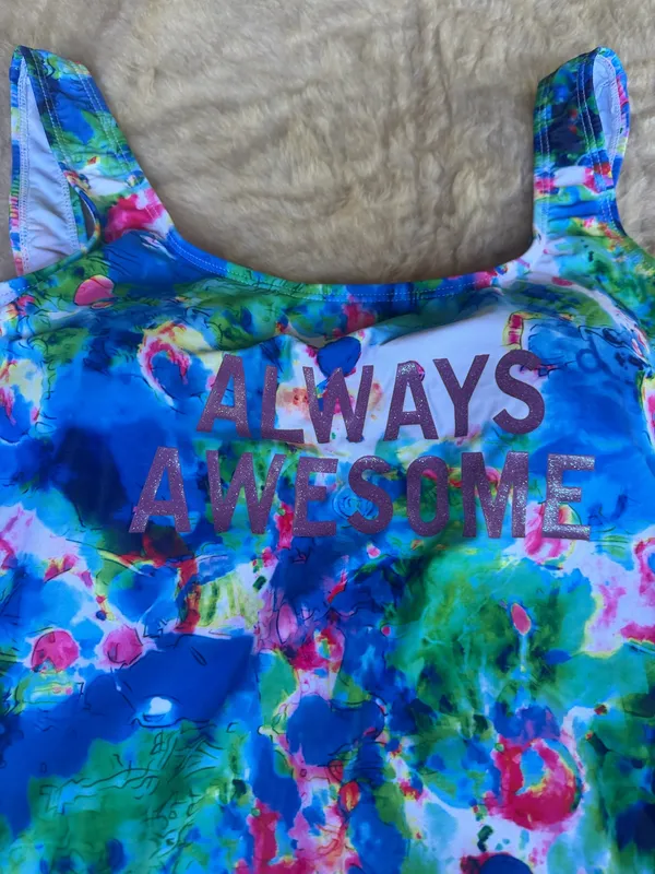 Emme Jordan Womens 'Always Awesome' One-Piece Swimsuit Colorful - Image 3