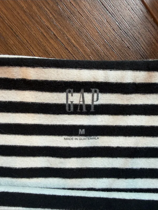 GAP Black & White Striped CloseKnit Tube Top Size Medium - C11-707 - Image 3