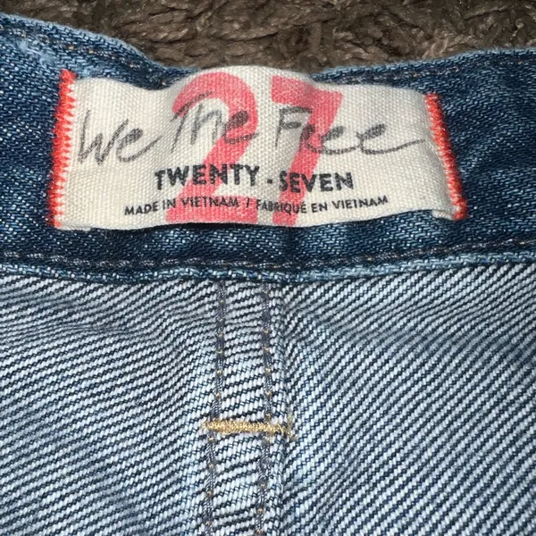 We The Free Button-Up Distressed Denim Shorts - Image 2