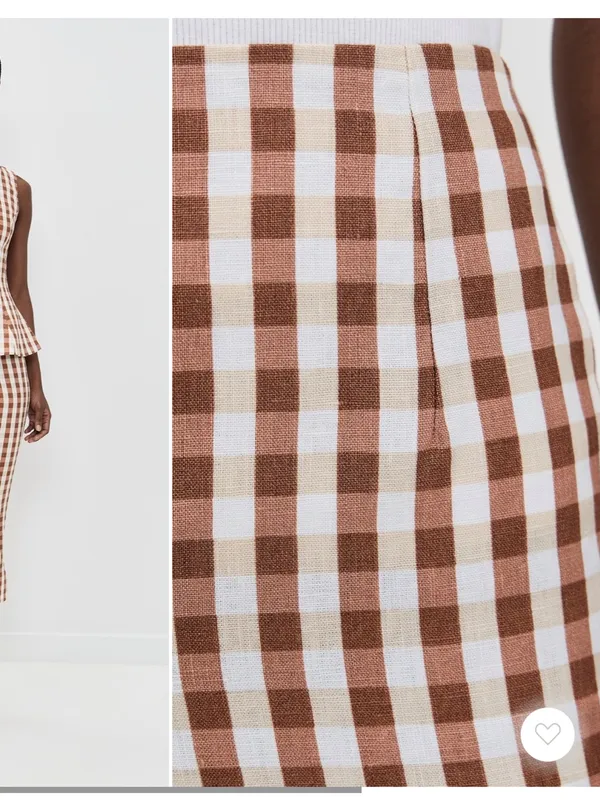 NWT FAITHFULL Valeria Capri Pants in gingham cedar - Image 6
