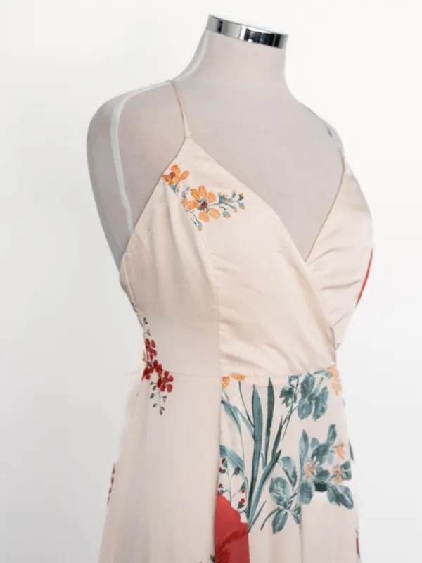 Lulus - Still The One Floral Faux Wrap Gown In‎ Cream Floral Print - Image 11