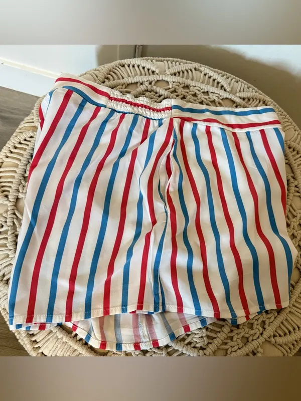 Mattel Red, Light Blue & White Striped shorts. - Image 4