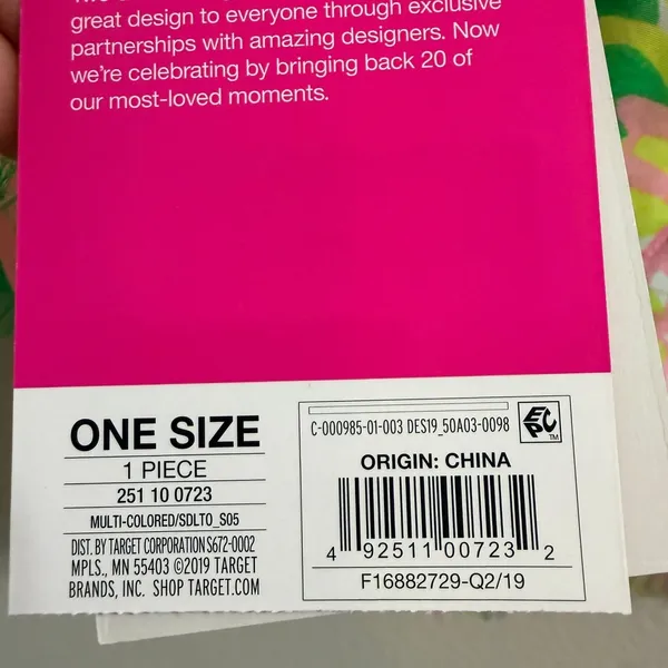 Lilly Pulitzer x Target 20th Anniversary Flamingo Scarf Sequin OS Sarong Coverup - Image 7