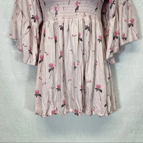 Free People Lana Off The Shoulder Floral Top in Cloud Berry Combo‎ Size S - Image 6