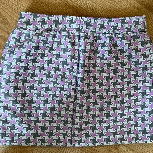 Vineyard Vines Women's Pink‎ & Gray Patterned A-Line Mini Skirt Size 8 - Image 4