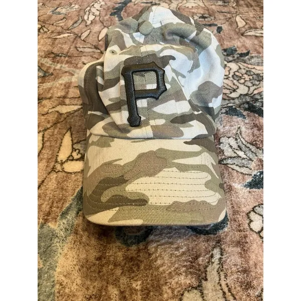 Pittsburgh Pirates Camo Baseball Fan Favorite Adjustable Hat OSFA - Image 2